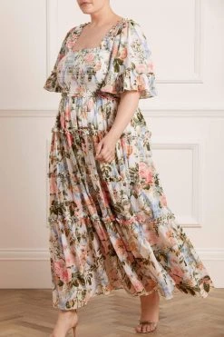 Needle & Thread Holding LTD All - Womenswear Rose Garden Smocked Cotton Ankle Gown