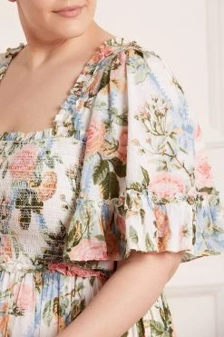 Needle & Thread Holding LTD All - Womenswear Rose Garden Smocked Cotton Ankle Gown