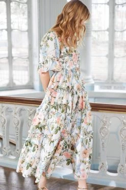 Needle & Thread Holding LTD All - Womenswear Rose Garden Smocked Cotton Ankle Gown