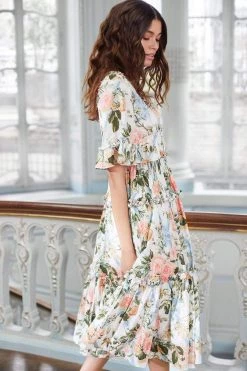 Needle & Thread Holding LTD Rose Garden Smocked Cotton Midaxi Dress All - Womenswear