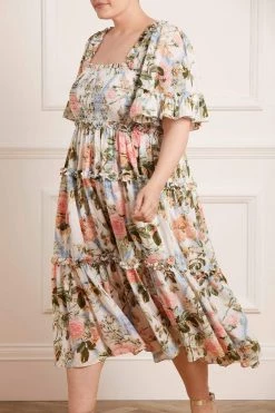 Needle & Thread Holding LTD Rose Garden Smocked Cotton Midaxi Dress All - Womenswear