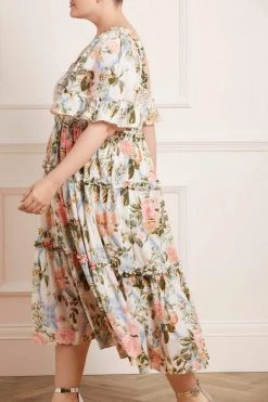 Needle & Thread Holding LTD Rose Garden Smocked Cotton Midaxi Dress All - Womenswear