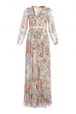 Needle & Thread Holding LTD Rose Garden V-Neck Gown