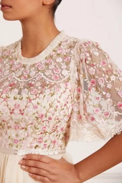 Needle & Thread Holding LTD All - Womenswear Rosie Lace Bodice Short Sleeve Ankle Gown