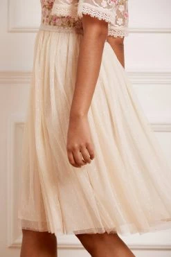 Needle & Thread Holding LTD Rosie Lace Bodice Short Sleeve Midi Dress