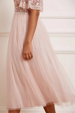 Needle & Thread Holding LTD Rosie Lace Bodice Short Sleeve Round Neck Ballerina Dress All - Womenswear