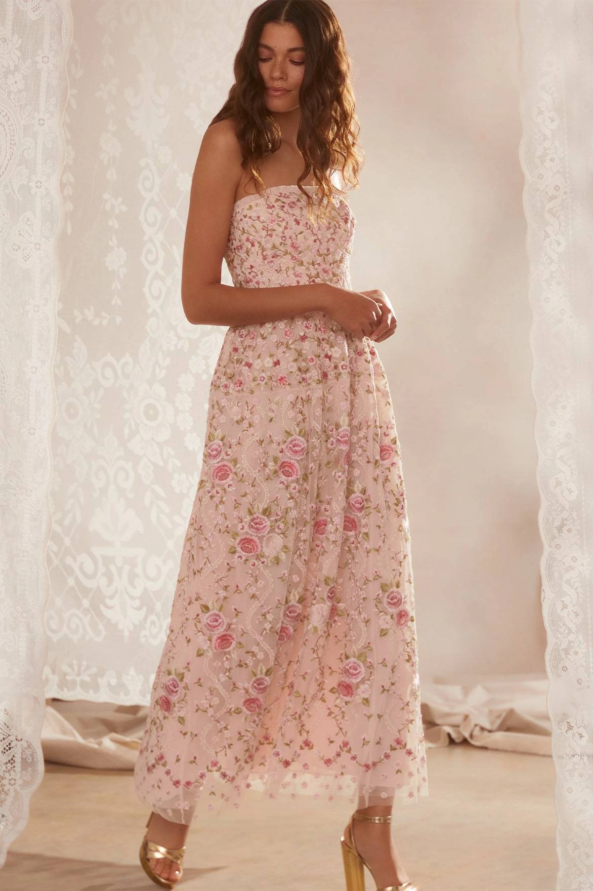 Needle & Thread Holding LTD All - Womenswear Rosie Lace Corset Ankle Gown 10 Needle & Thread Holding LTD All - Womenswear Rosie Lace Corset Ankle Gown