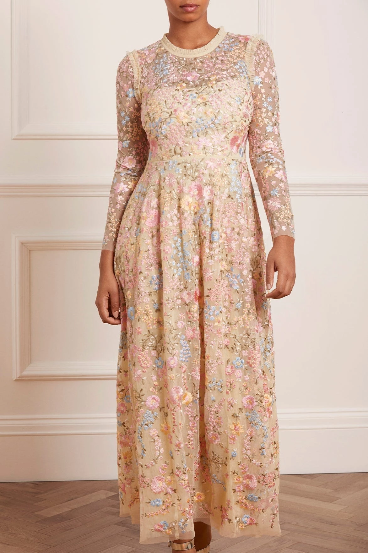 Needle & Thread Holding LTD Secret Garden Long Sleeve Ankle Gown All - Womenswear 1 Needle & Thread Holding LTD Secret Garden Long Sleeve Ankle Gown All - Womenswear