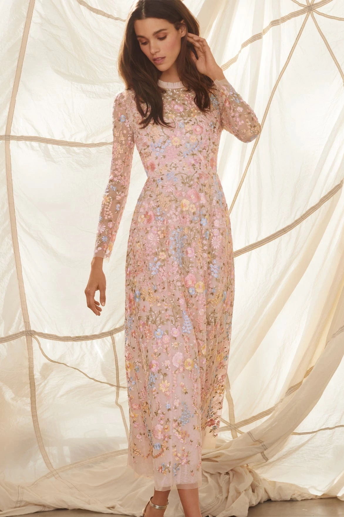 Needle & Thread Holding LTD Secret Garden Long Sleeve Ankle Gown All - Womenswear 9 Needle & Thread Holding LTD Secret Garden Long Sleeve Ankle Gown All - Womenswear