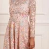 Needle & Thread Holding LTD Secret Garden Long Sleeve Micro Mini Dress