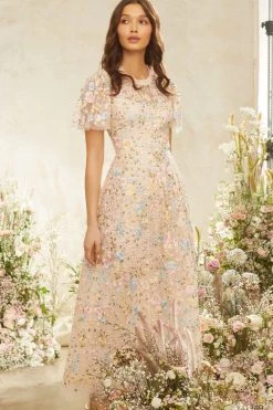 Needle & Thread Holding LTD Secret Garden Short Sleeve Ankle Gown All - Womenswear