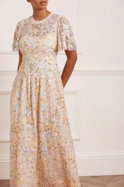 Needle & Thread Holding LTD Secret Garden Short Sleeve Ankle Gown All - Womenswear