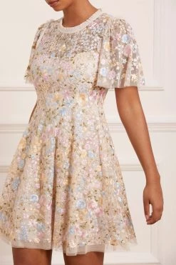 Needle & Thread Holding LTD All - Womenswear Secret Garden Short Sleeve Micro Mini Dress