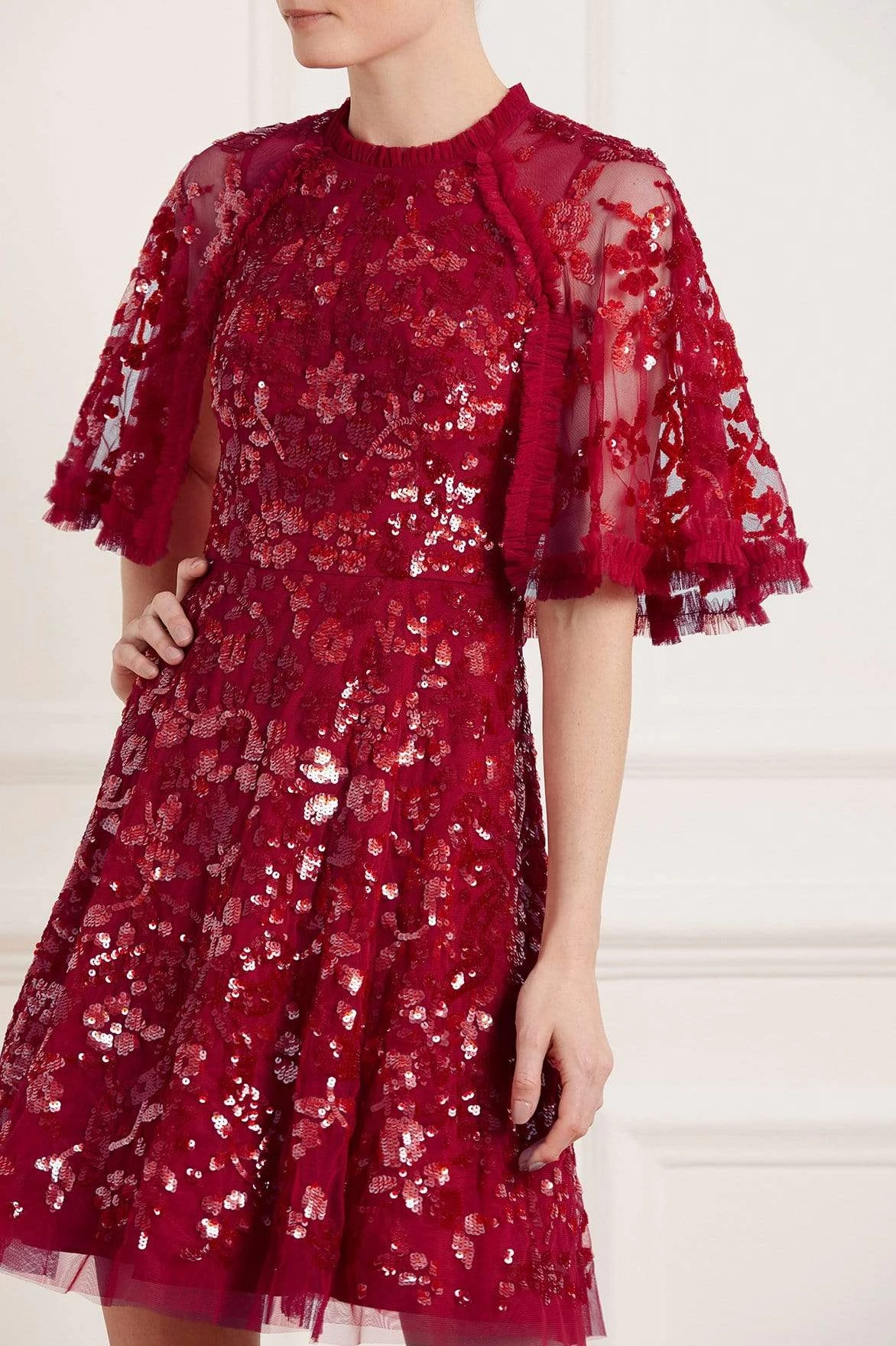 Needle & Thread Holding LTD Sequin Ribbon Mini Dress All - Womenswear 1 Needle & Thread Holding LTD Sequin Ribbon Mini Dress All - Womenswear