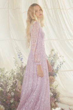 Needle & Thread Holding LTD Seren Long Sleeve Gown