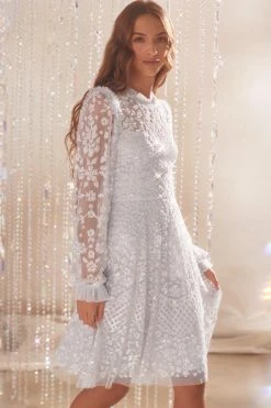 Needle & Thread Holding LTD Seren Long Sleeve Mini Dress All - Womenswear