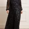 Needle & Thread Holding LTD All - Womenswear Seren Long Sleeve V-Neck Gown