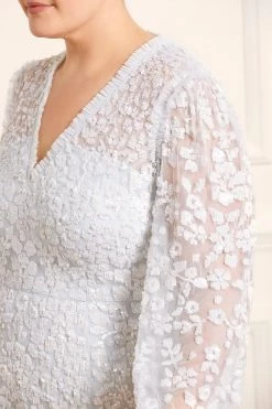 Needle & Thread Holding LTD Seren Long Sleeve V-Neck Gown All - Womenswear