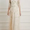 Needle & Thread Holding LTD Shimmer Ditsy Long Sleeve Gown
