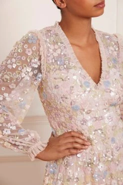 Needle & Thread Holding LTD All - Womenswear Shimmer Fairytale V-Neck Mini Dress