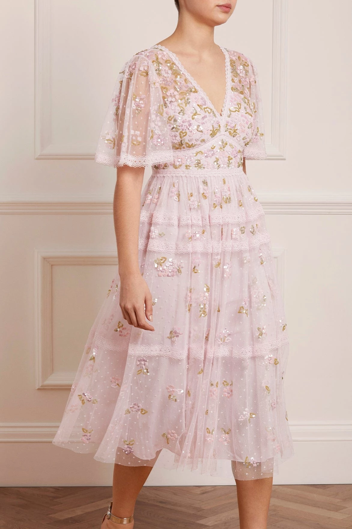 Needle & Thread Holding LTD Shimmer Primrose Midaxi Dress All - Womenswear 1 Needle & Thread Holding LTD Shimmer Primrose Midaxi Dress All - Womenswear