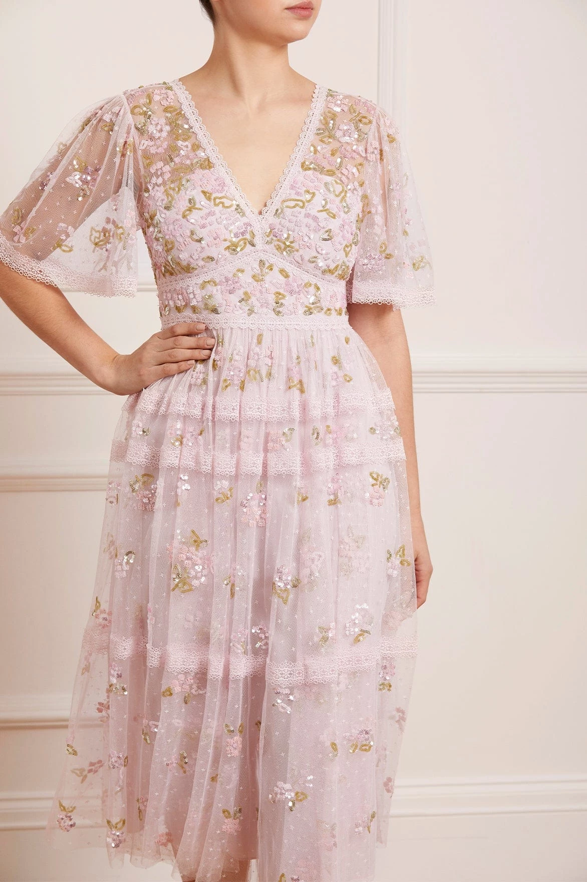 Needle & Thread Holding LTD Shimmer Primrose Midaxi Dress All - Womenswear 3 Needle & Thread Holding LTD Shimmer Primrose Midaxi Dress All - Womenswear