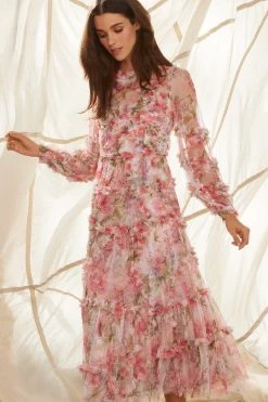 Needle & Thread Holding LTD Summer Song Diamond Ruffle Ballerina Dress