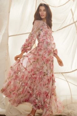 Needle & Thread Holding LTD All - Womenswear Summer Song Diamond Ruffle Gown