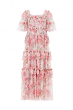 Needle & Thread Holding LTD All - Womenswear Summer Song Peaches Smocked Ankle Gown