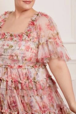 Needle & Thread Holding LTD All - Womenswear Summer Song Peaches Smocked Ankle Gown