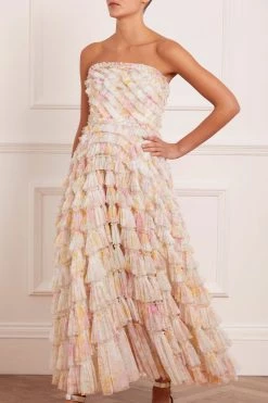 Needle & Thread Holding LTD Sunrise Bloom Corset Ankle Gown