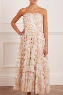 Needle & Thread Holding LTD Sunrise Bloom Corset Ankle Gown