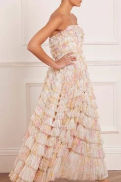 Needle & Thread Holding LTD Sunrise Bloom Corset Ankle Gown