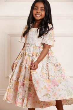 Needle & Thread Holding LTD All-Kids Sunrise Bloom Cotton Smocked Kids Dress 9 Needle & Thread Holding LTD All-Kids Sunrise Bloom Cotton Smocked Kids Dress