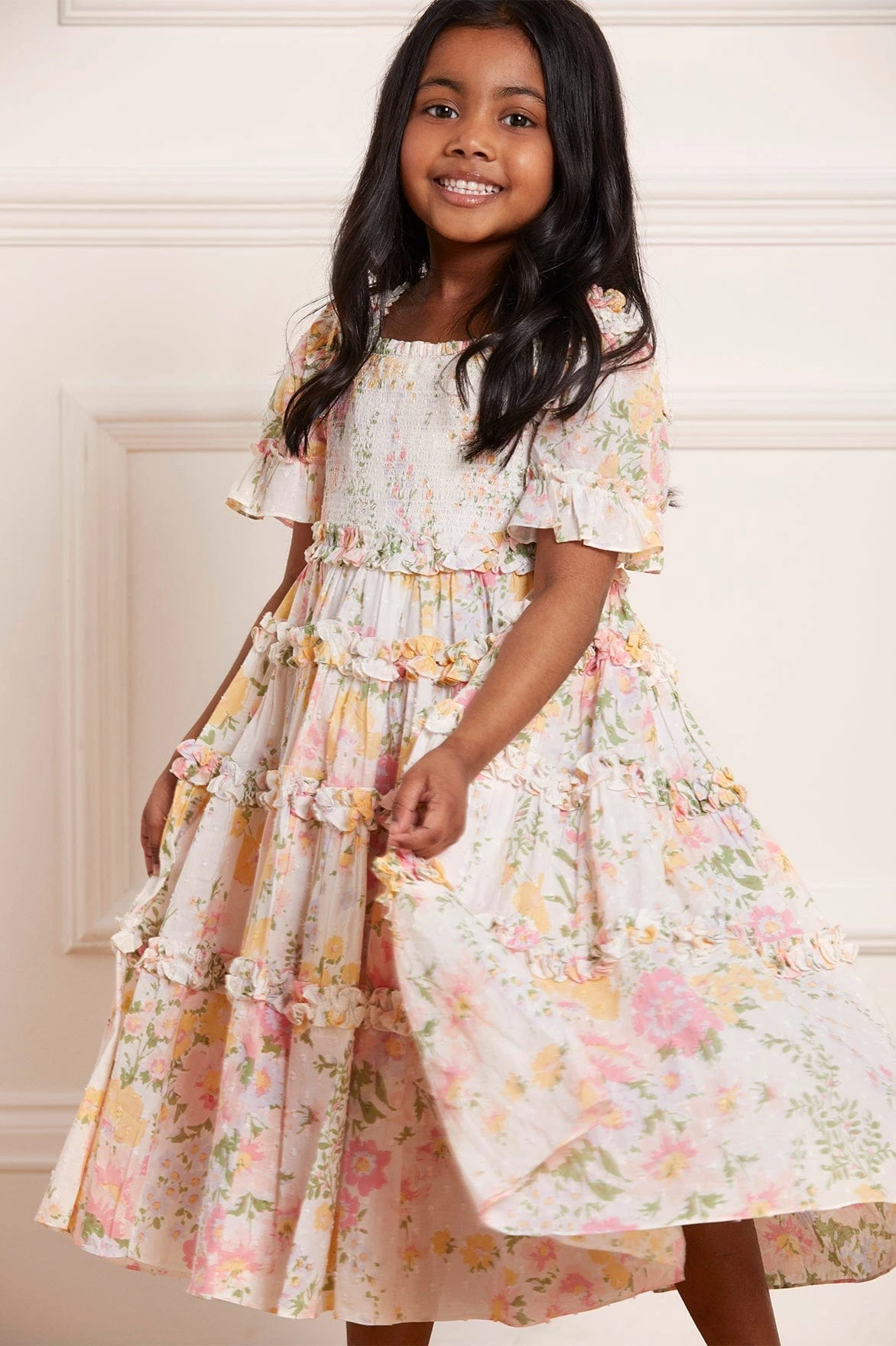 Needle & Thread Holding LTD All-Kids Sunrise Bloom Cotton Smocked Kids Dress 3 Needle & Thread Holding LTD All-Kids Sunrise Bloom Cotton Smocked Kids Dress