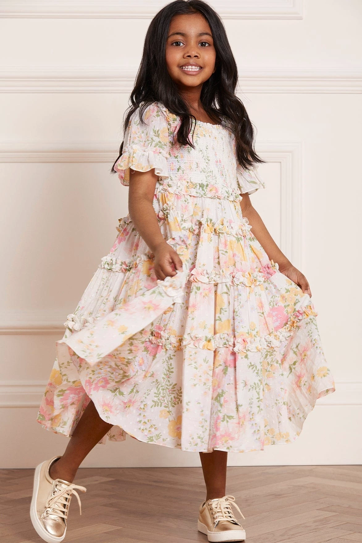 Needle & Thread Holding LTD All-Kids Sunrise Bloom Cotton Smocked Kids Dress 4 Needle & Thread Holding LTD All-Kids Sunrise Bloom Cotton Smocked Kids Dress