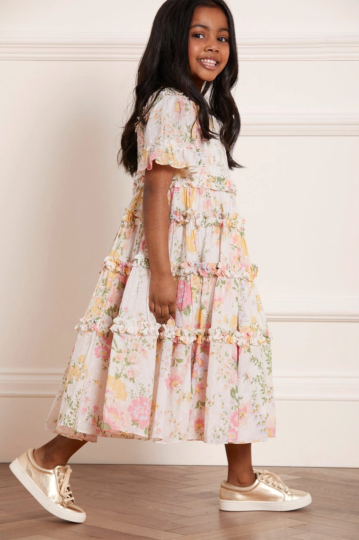 Needle & Thread Holding LTD All-Kids Sunrise Bloom Cotton Smocked Kids Dress 6 Needle & Thread Holding LTD All-Kids Sunrise Bloom Cotton Smocked Kids Dress