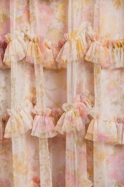 Needle & Thread Holding LTD Sunrise Bloom Ruffle Short Sleeve Ballerina Dress All - Womenswear