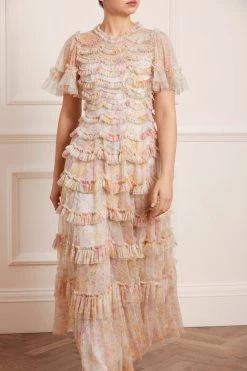 Needle & Thread Holding LTD All - Womenswear Sunrise Bloom Ruffle Short Sleeve Gown