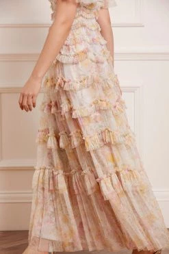 Needle & Thread Holding LTD All - Womenswear Sunrise Bloom Ruffle Short Sleeve Gown