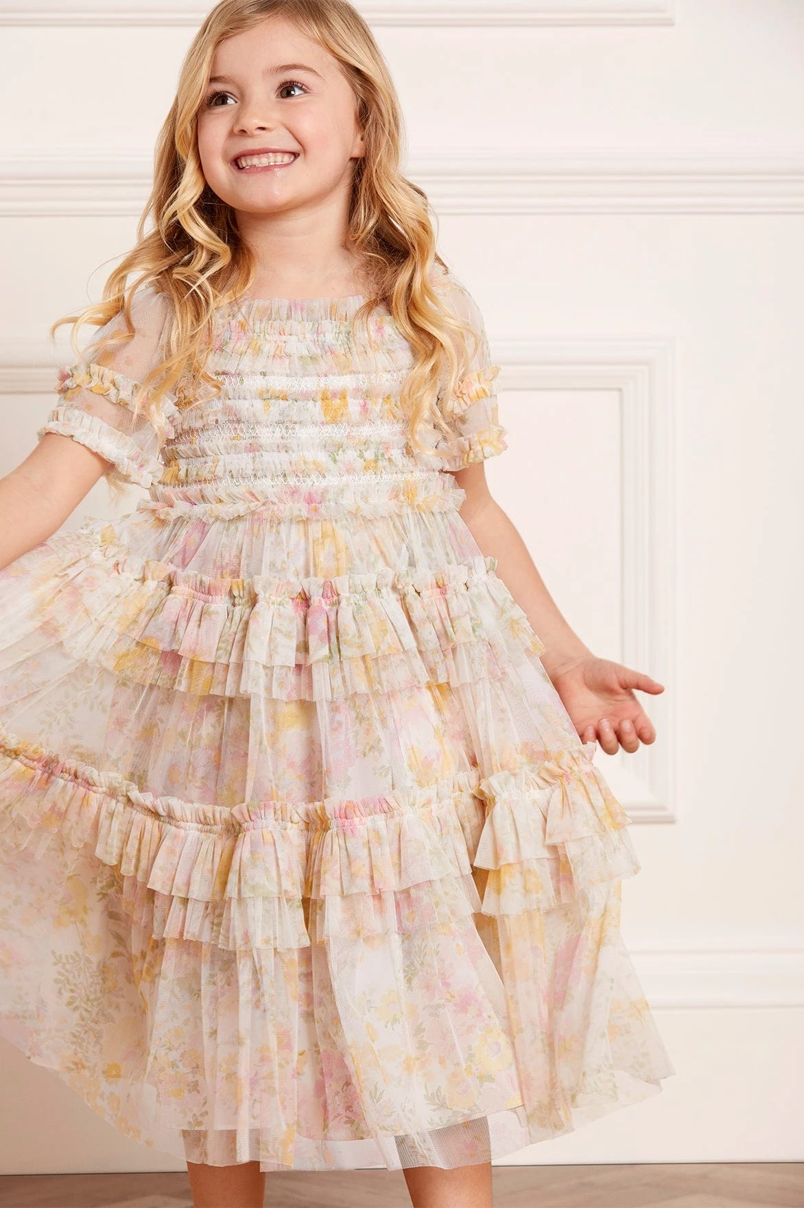 Needle & Thread Holding LTD Sunrise Bloom Smocked Kids Dress All-Kids 3 Needle & Thread Holding LTD Sunrise Bloom Smocked Kids Dress All-Kids