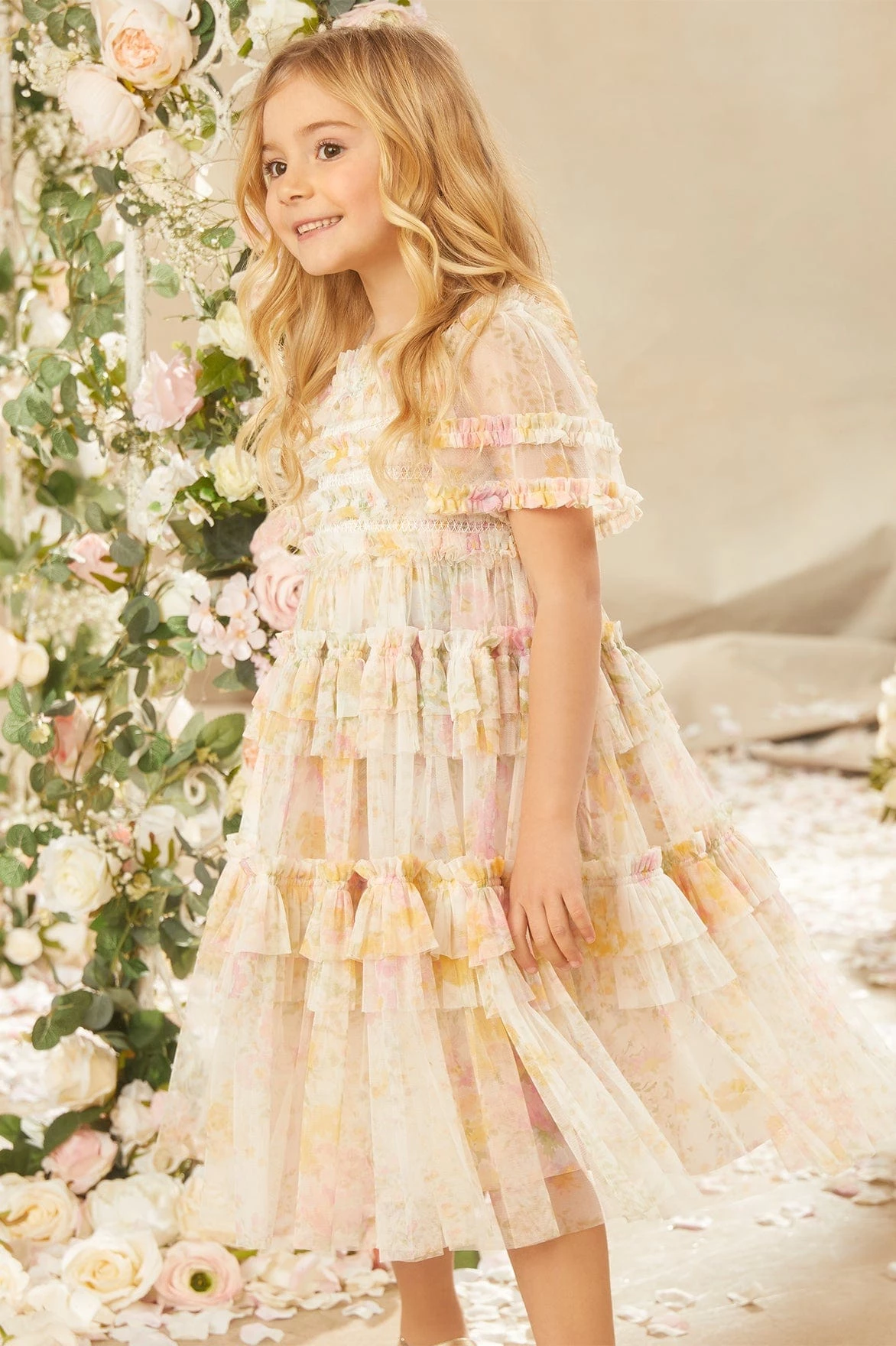 Needle & Thread Holding LTD Sunrise Bloom Smocked Kids Dress All-Kids 1 Needle & Thread Holding LTD Sunrise Bloom Smocked Kids Dress All-Kids