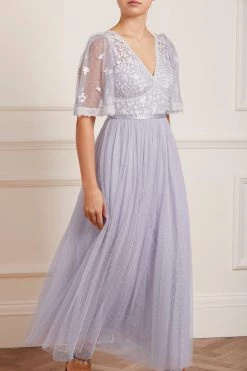 Needle & Thread Holding LTD Sweetheart Lace Bodice Ankle Gown