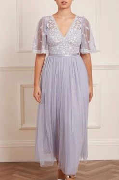 Needle & Thread Holding LTD Sweetheart Lace Bodice Ankle Gown