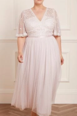 Needle & Thread Holding LTD Sweetheart Lace Bodice Ankle Gown New Arrivals