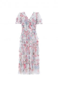 Needle & Thread Holding LTD All - Womenswear Sweet Posy V-Neck Ruffle Ballerina Dress