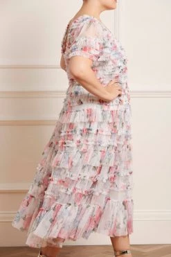 Needle & Thread Holding LTD All - Womenswear Sweet Posy V-Neck Ruffle Ballerina Dress