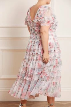 Needle & Thread Holding LTD All - Womenswear Sweet Posy V-Neck Ruffle Ballerina Dress