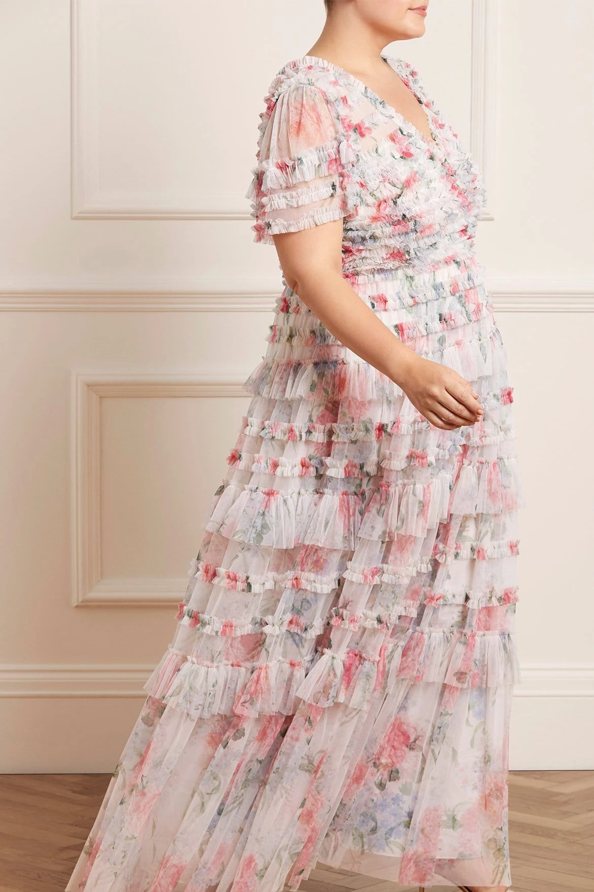 Needle & Thread Holding LTD Sweet Posy V-Neck Ruffle Gown 3 Needle & Thread Holding LTD Sweet Posy V-Neck Ruffle Gown