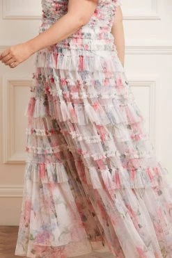 Needle & Thread Holding LTD Sweet Posy V-Neck Ruffle Gown 13 Needle & Thread Holding LTD Sweet Posy V-Neck Ruffle Gown